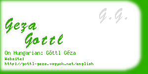 geza gottl business card