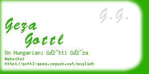 geza gottl business card
